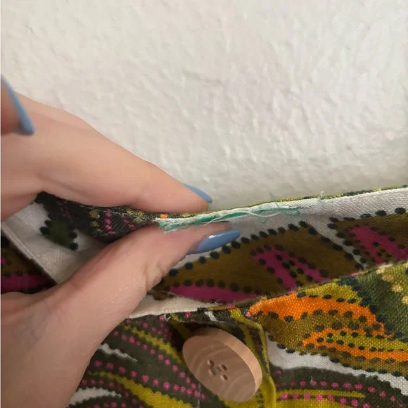 FARM RIO Spotted Leaves utility linen mini dress XL - Picture 5 of 10